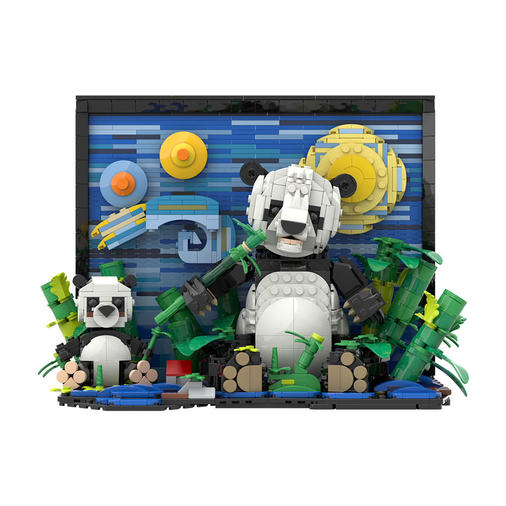 Diy Electronics Art - Gobricks MOC VanS Panda blocs de