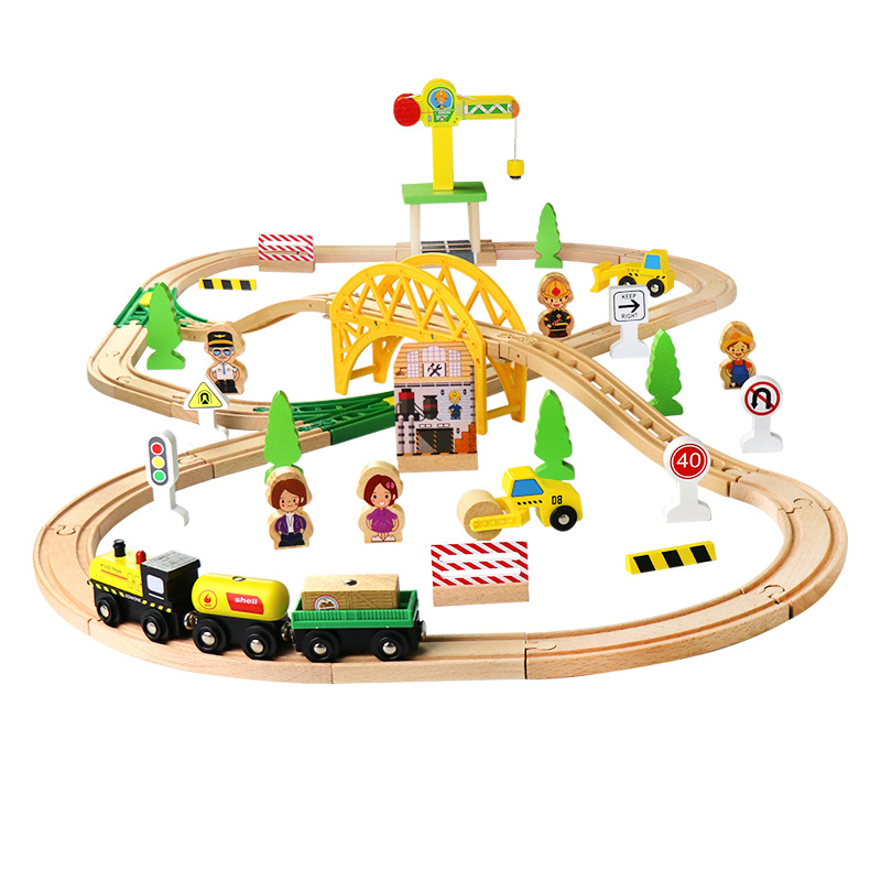 Diy Electric Car - Rail de Train en bois, ensemble