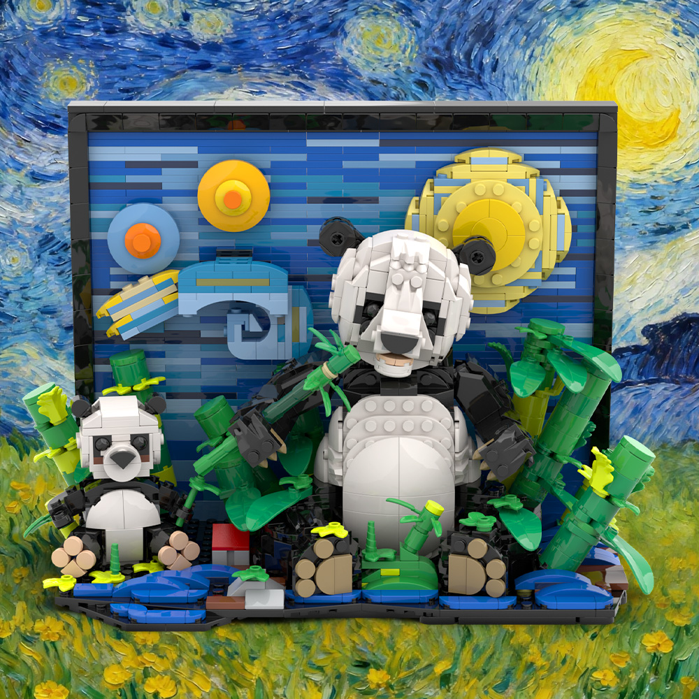 Gobricks MOC VanS Panda blocs  - Diy Electronics Art avis et prix